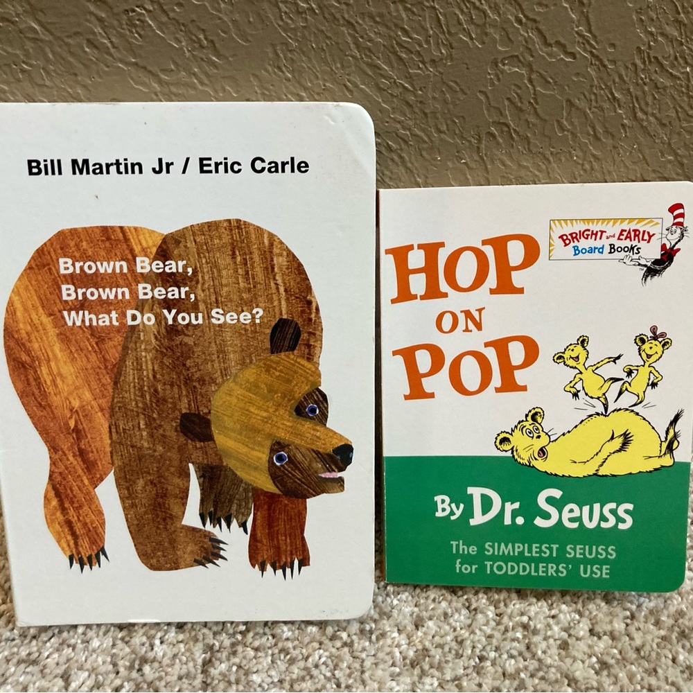 2 Kids Early Board Books. Brown Bear, Brown Bear & Dr Seuss’ Hop on Pop.